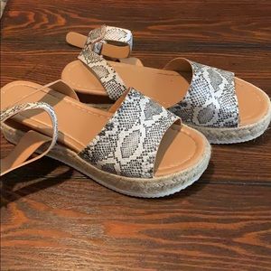 Snake print platforms